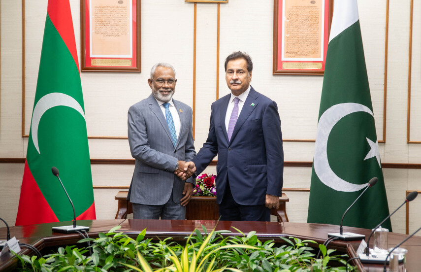 Hon. Sardar Ayaz Sadiq, Speaker of the National Assembly of Pakistan calls on Hon. Abdul Raheem Abdulla, Speaker of the People’s Majlis